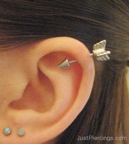 Gauge Arrow Helix Piercing