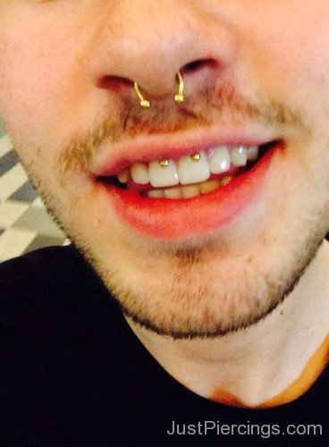 Gold Septum Piercing