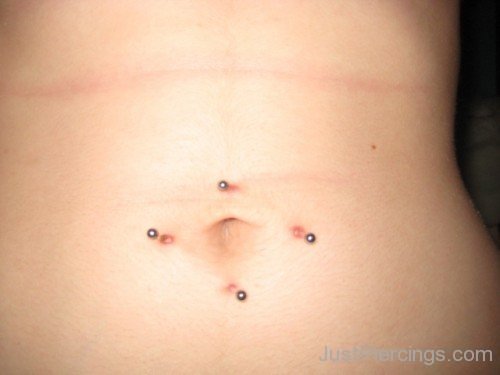 Multiple Belly Piercing