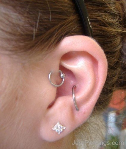 Anti Helix Orbital and Lobe Piercing-JP1005