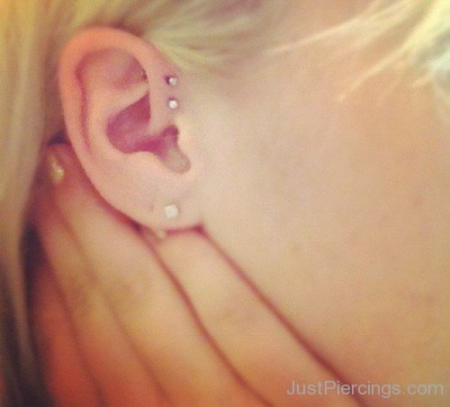 Anti Helix Piercing and Lobe Piercing for Teens-JP1008