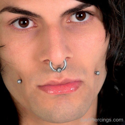 Septum And Cheeks  Piercing-JP1127