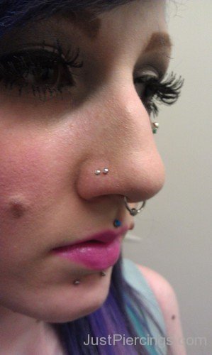 Double Nostril Septum Piercing