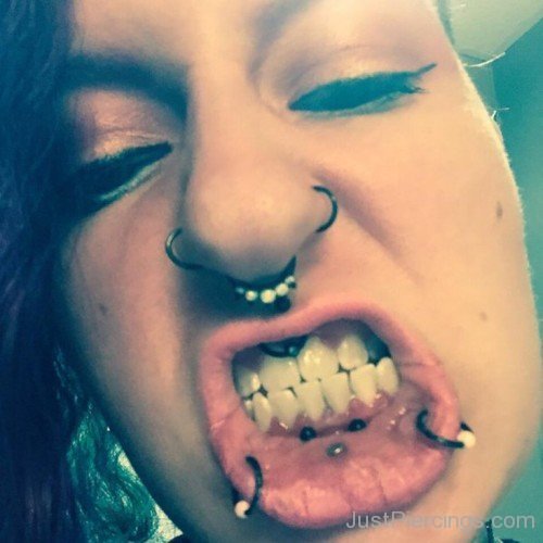 Nice Septum And Frowny Piercing-JP134