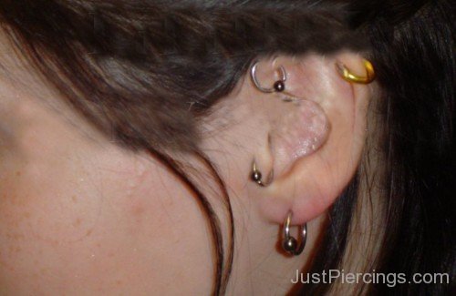 Anti Helix Helix And Tragus Piercing-JP1020