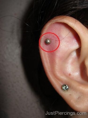 Cartilage Piercing With Silver Stud-JP1058