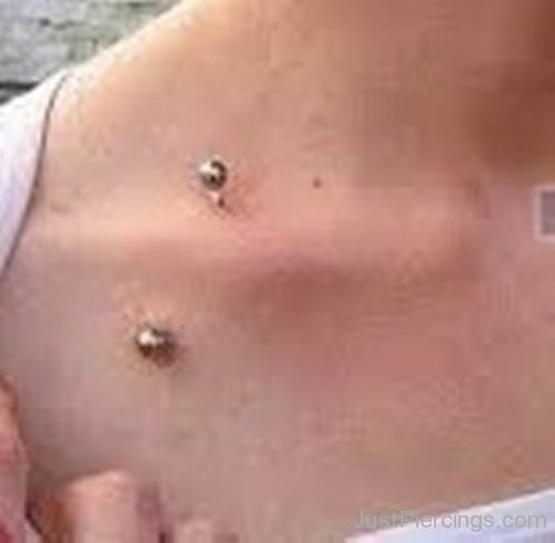 Collar Bone Piercing With Barbells-JP120