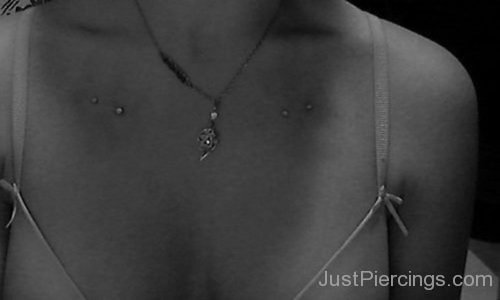 Collar Bone Piercing  With Tiny Barbell-JP1029