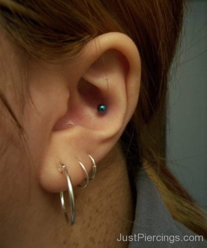 Conch  And Triple lobe Piercing-JP1015