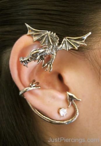 Earcuff Cartilage Piercings For Girls-JP124