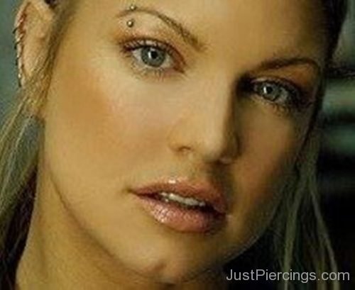 Eyebrow , Fergie And Cartilage Piercings-JP114