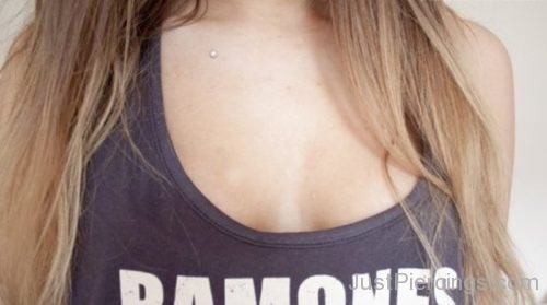 Silver Stud Collarbone Piercing-JP1163