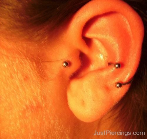 Tragus And Conch Piercing-JP1182