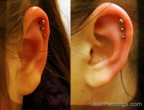 Tripple Cartilage Ear Piercing-JP182