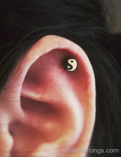 Yin Yang Cartilage Piercing For Girls-JP168