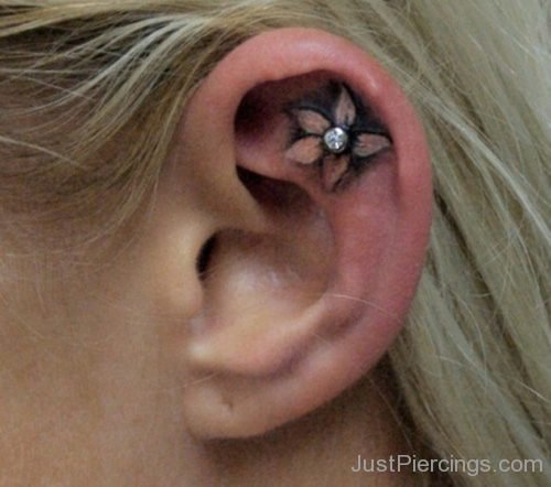 artilage Piercing With Flower Stud-JP1002