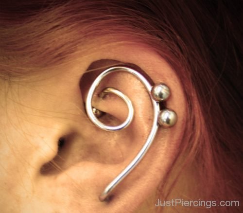 Bass Clef Ear Piercing-JP1018