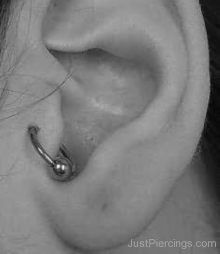 Black And White Ear Tragus Piercing-JP1042