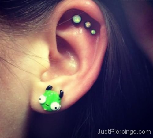 Cartoon Stud Ear Lobe Piercing-JP1028