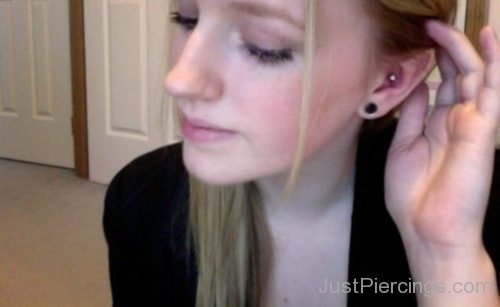 Conch And Lobe Piercing 