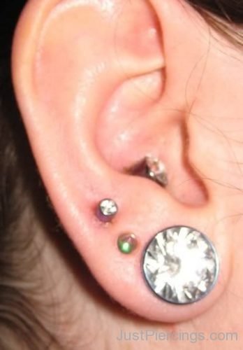 Conch And Lobe Piercing Close Up-JP1020