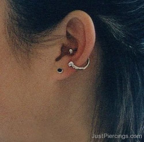 Conch ,Lobe Piercing For Girls-JP1013