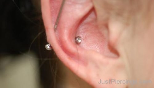 Conch Piercing And Industrial Piercing-JP1060