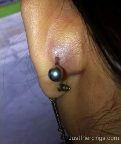 Conch Piercing From Behind-JP1060