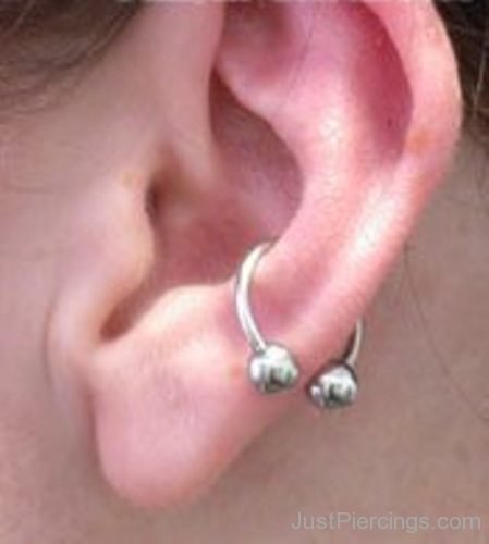 Conch Piercing With Ball Closure Ring 458-JP1090