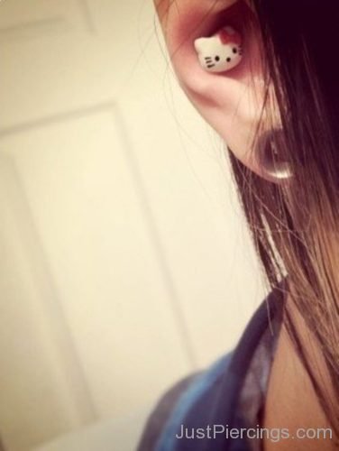 Conch Piercing With Dice Stud-JP1073