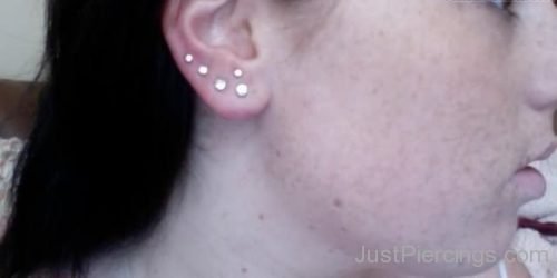 Crystal Ear Lobe Piercing-JP1109