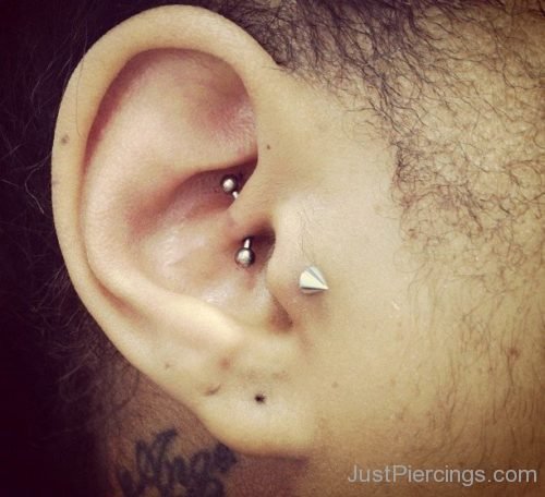 Daith Piercing With Banana Barbells 25-JP1205