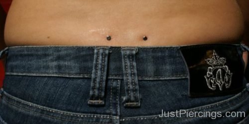 Nicfe Dimple Piercing With Black Dermals-JP119