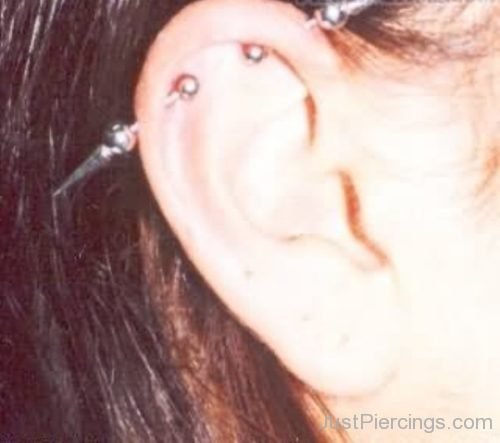 Double Ear To Ear Piercing-JP1135