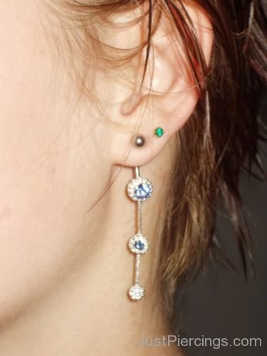 Double Lobe Ear Piercing-JP1053