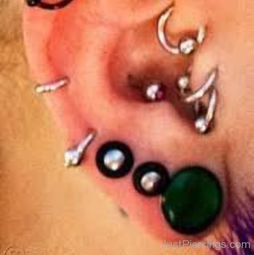 Double Tragus And Tripple Ear Piercing-JP1138