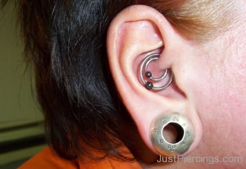 Dual Daith Piercing On Ear-JP1295