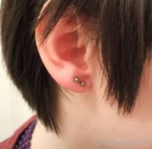 Dual Ear Lober Piercing-JP1144