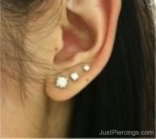 Ear Piercing With Crystal Earrings-JP1030