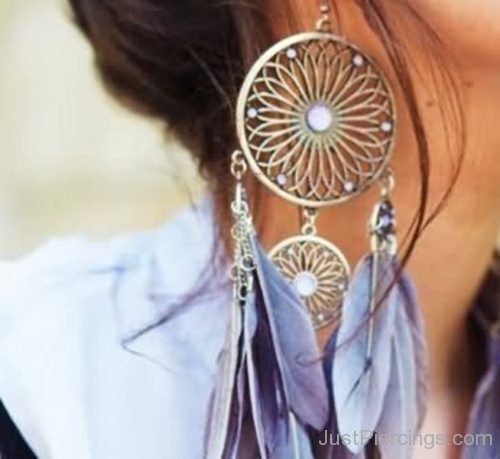 Ear Piercing With Dream Catcher Earring-JP123