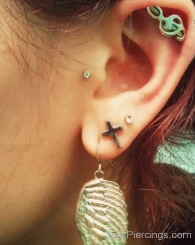 Ear Piercing With Music Industrial Barbell-JP1214