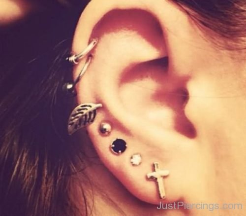 Ear Piercings On Girl Right Ear-JP1228