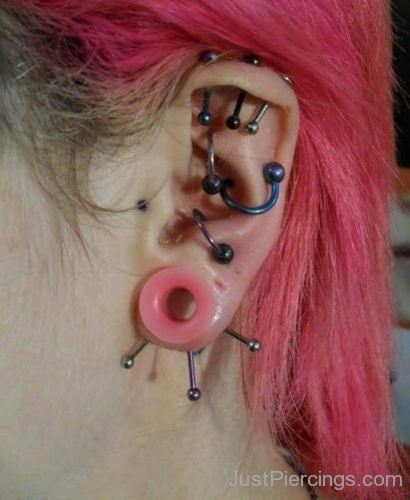 Ear Piercings With Barbells-JP1229