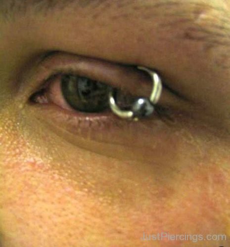 Eyelid Piercing With Hoop Ring-JP123