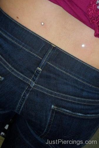 Girl Have Dimple Piercing On Back-JP129