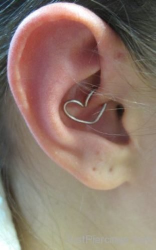 Gold Heart Daith Piercing-JP1369