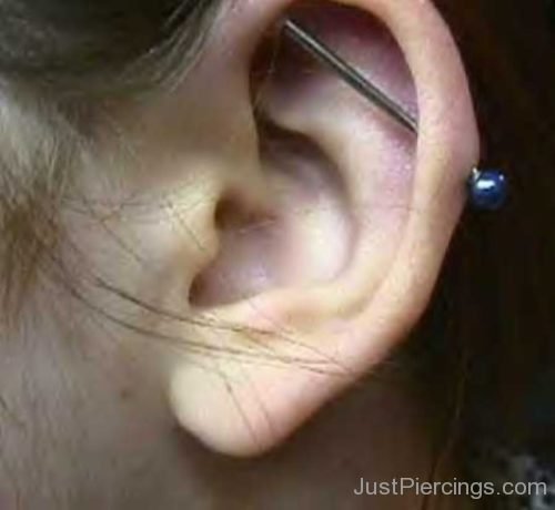 Industrial Ear Piercing With Barbell-JP1129