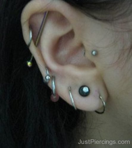 Industrial Tragus Lobe Piercing-JP1177