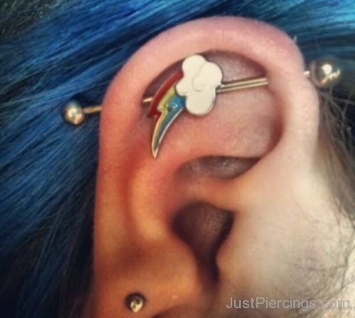 Lobe And Industrial Ear Piercing-JP1146