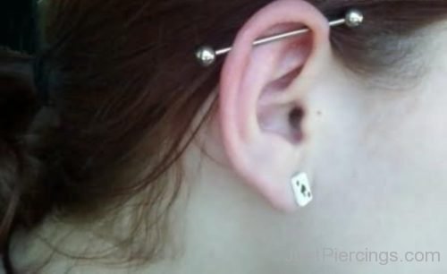 Magnificient Industrial And Lobe Ear Piercing-JP1102